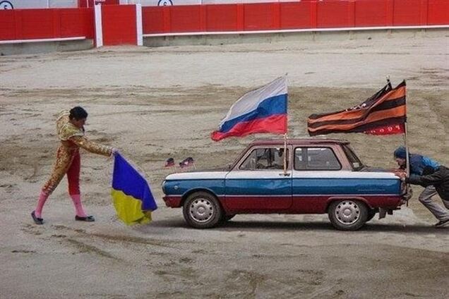 Заглухлий 'Запорожець' донецьких сепаратистів став хітом фотожаб