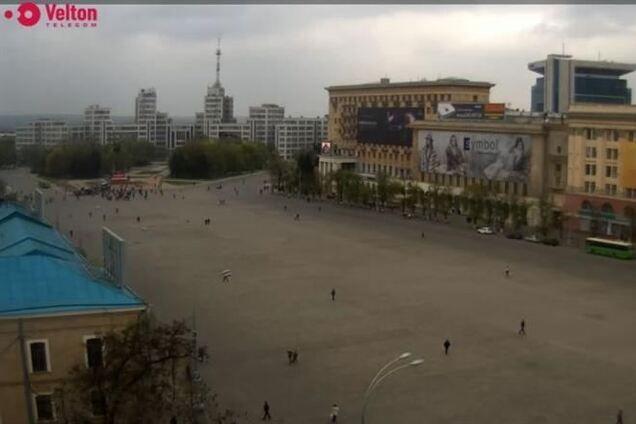 В центре Харькова опять начали собираться пророссийские активисты