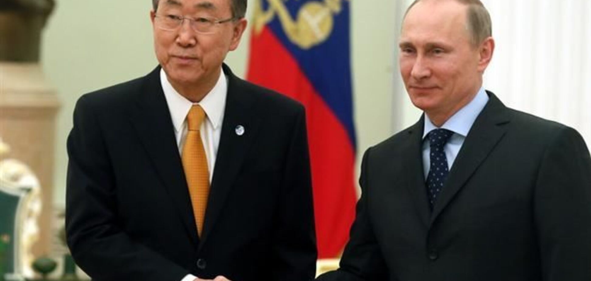 Путин заверил Пан Ги Муна, что не планирует новых военных действий в Украине