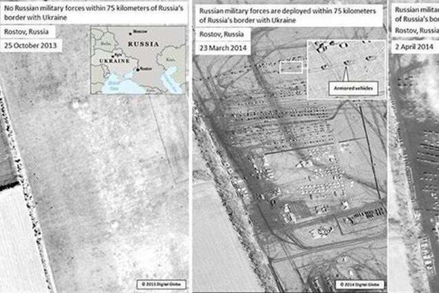 Российские военные постепенно продвигаются к украинской границе. Фото со спутника