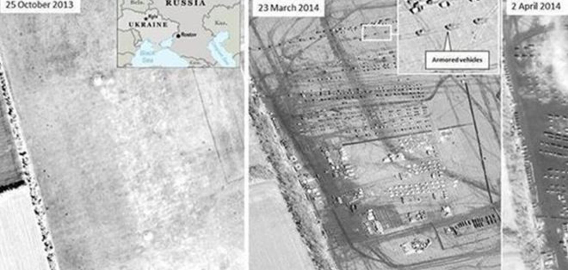 Российские военные постепенно продвигаются к украинской границе. Фото со спутника