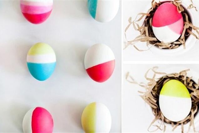 Пасхальные яйца в стиле 'колор-блокинг'  - новый тренд
