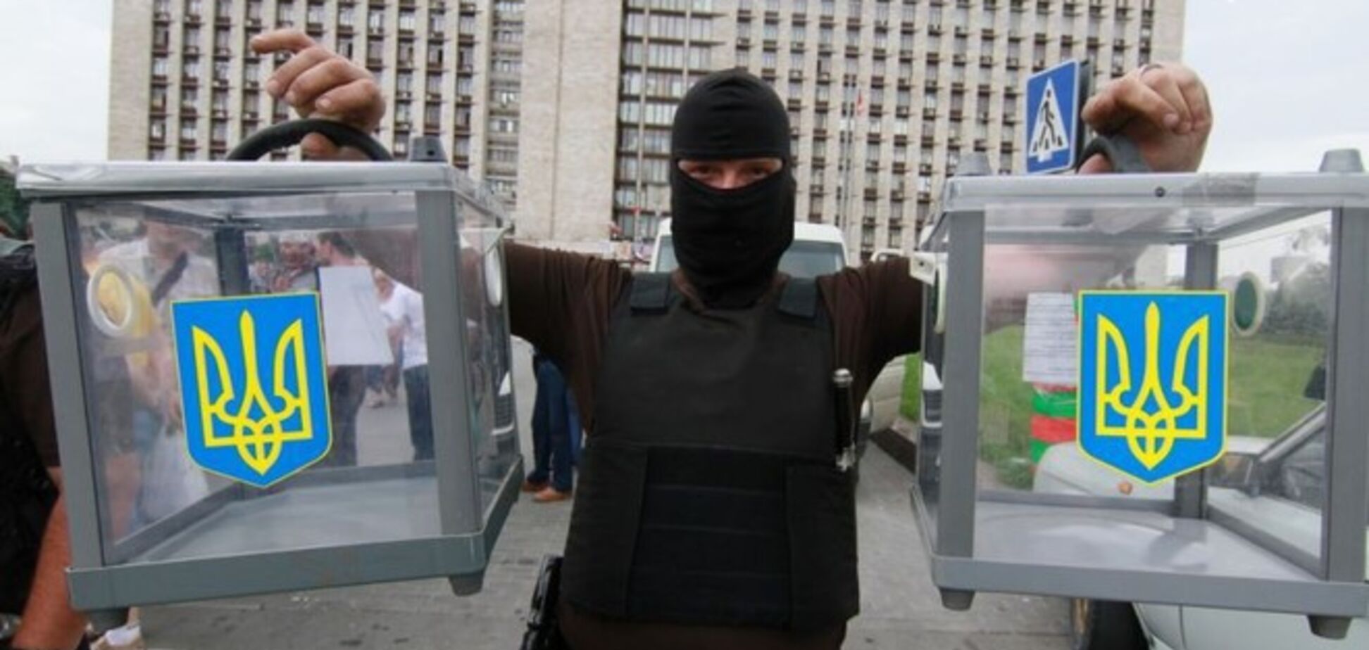 Террористы украли урны для голосования на участке в Донецке