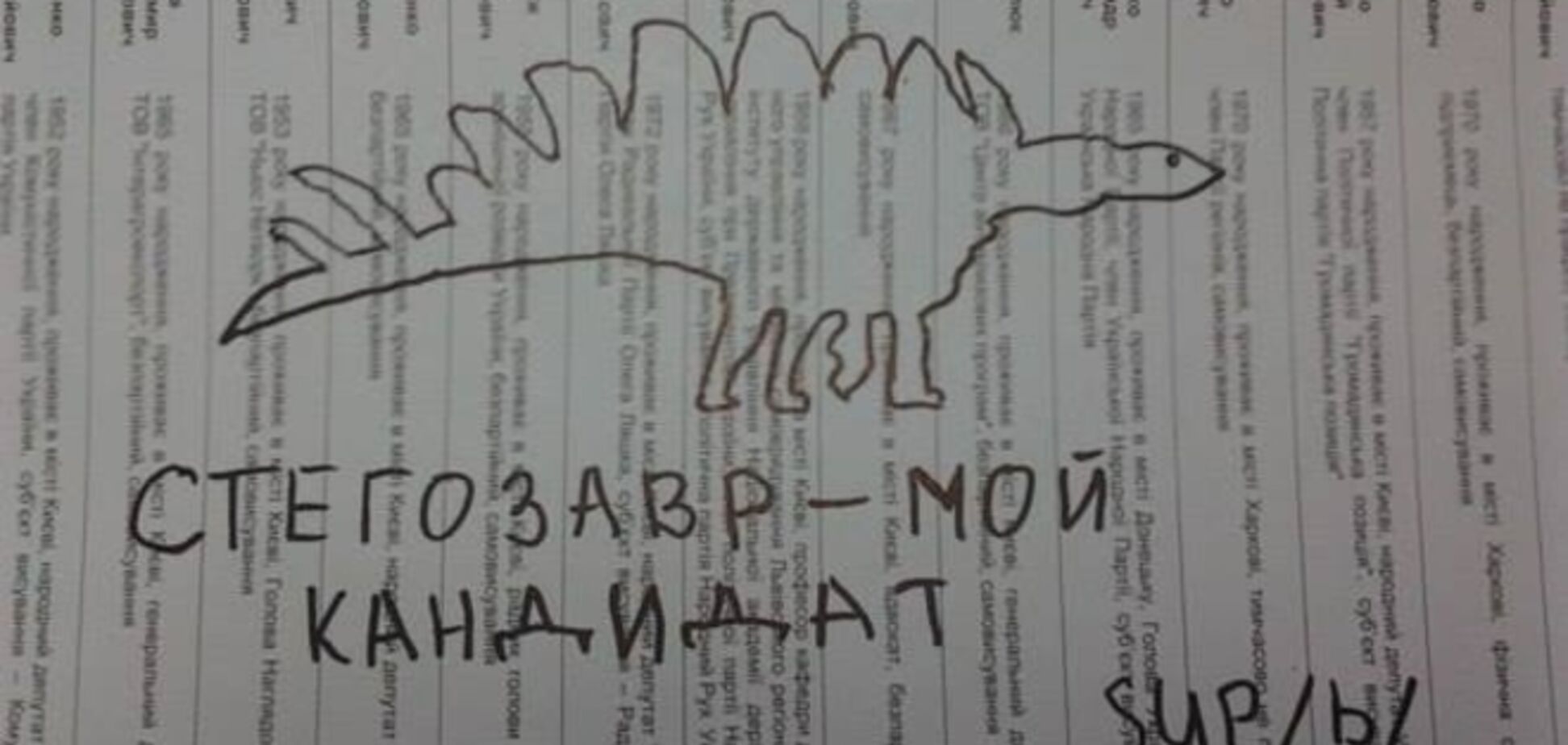 Украинцы на выборах Президента голосовали за Дарта Вейдера, динозавра и цитировали Сталина