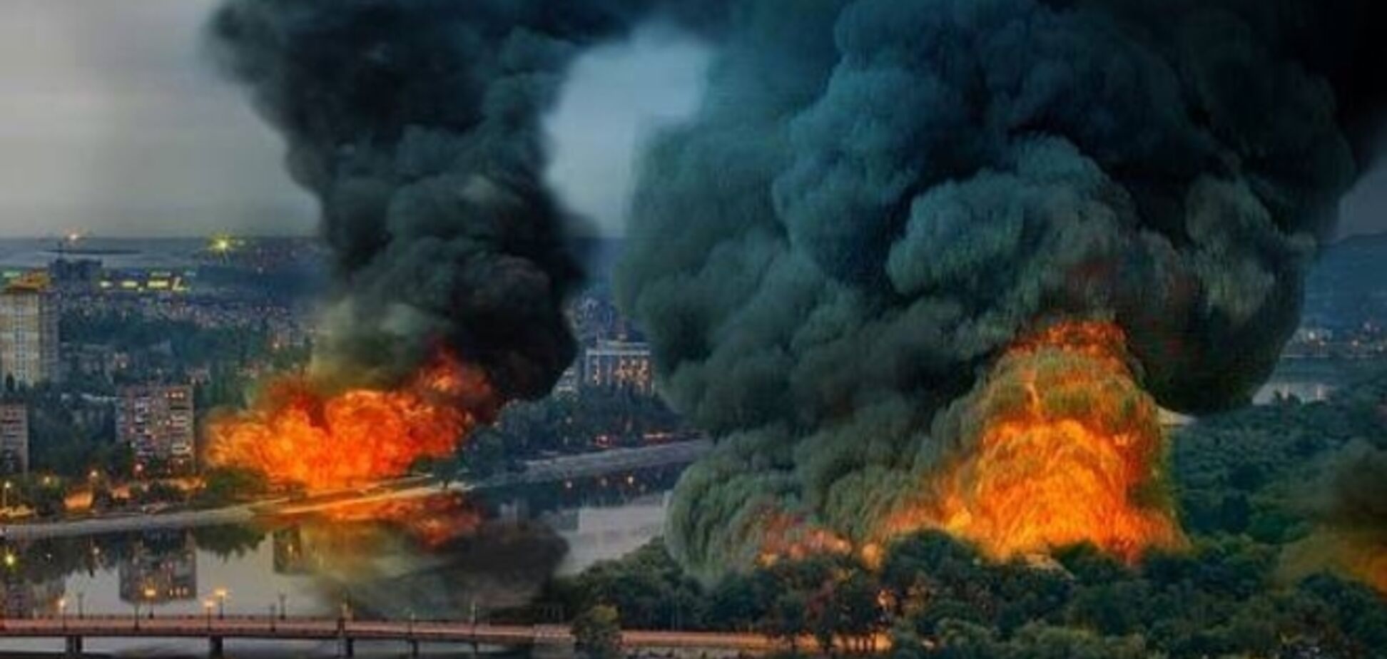 Російські ЗМІ 'домальовують' вибухи на фотографіях з Донбасу