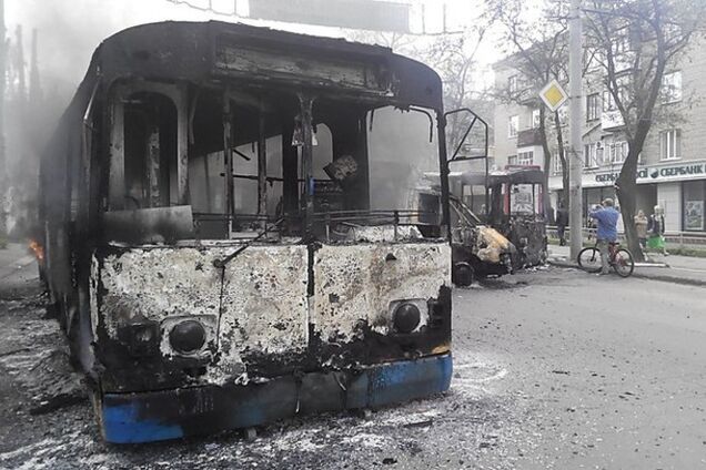 В Краматорске остановился общественный транспорт. Заводы не работают