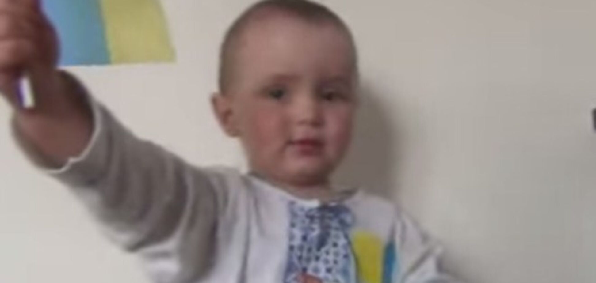Малыш, положив руку на сердце, спел гимн Украины. Видеофакт