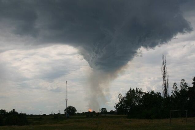 На Полтавщині вибухнув газопровід. Фото-і Відеофакт
