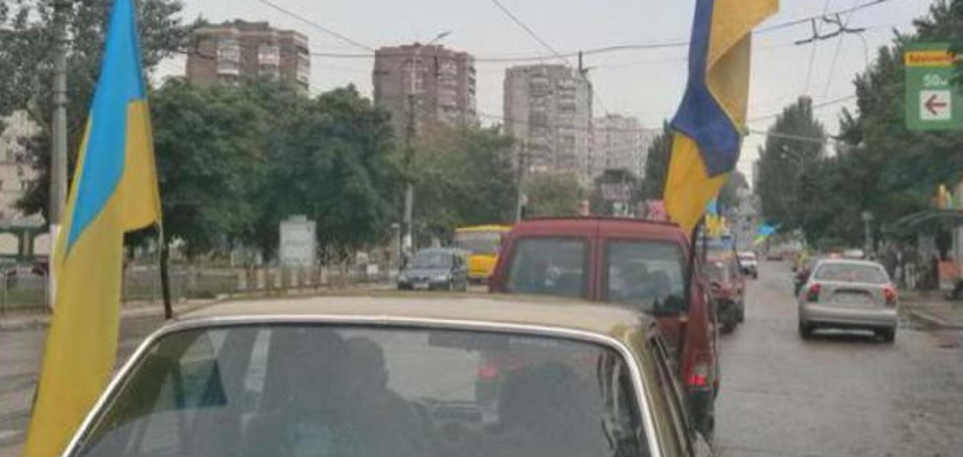 В Мариуполе впервые после освобождения прошел пробег Автомайдана