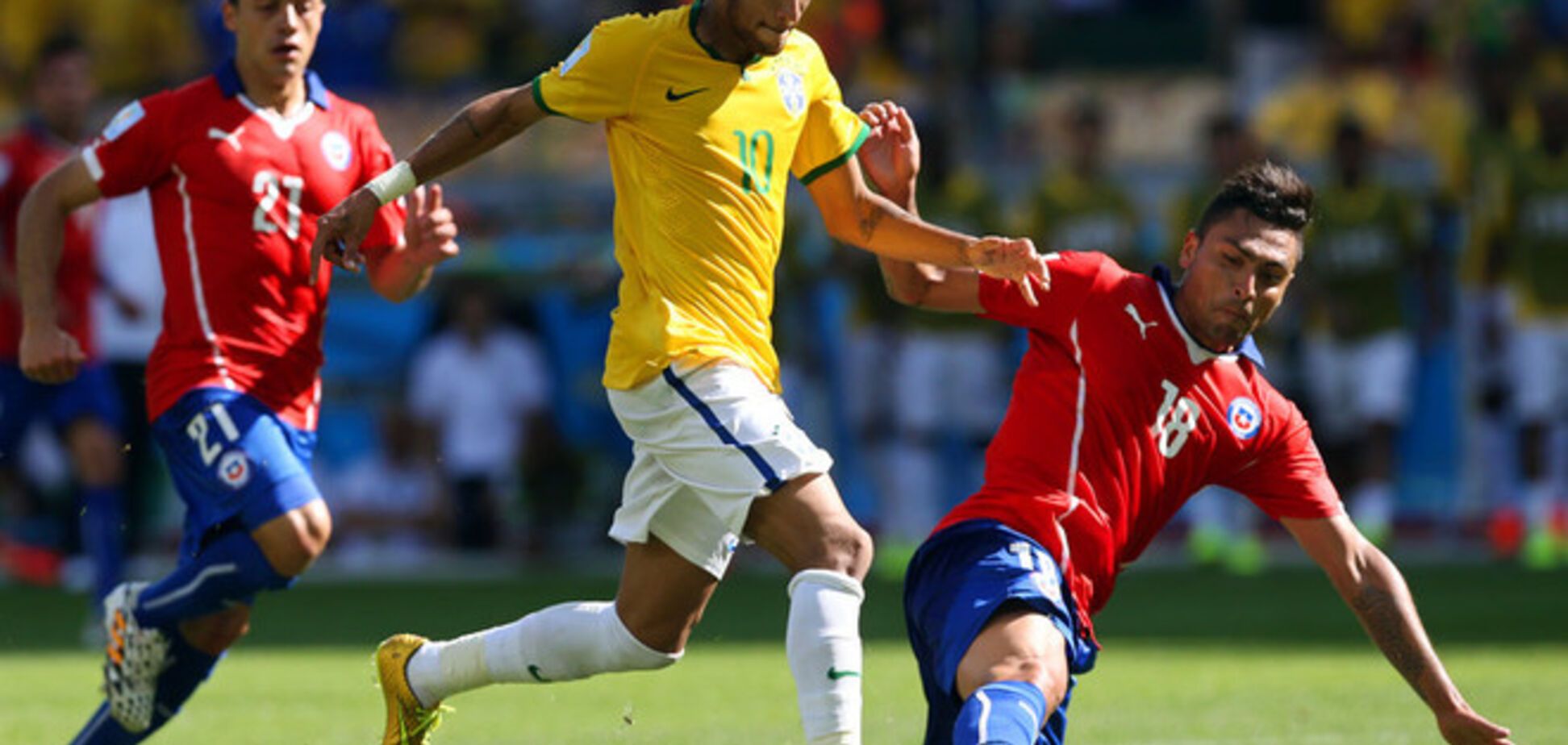 ЧМ-2014. Бразилия по пенальти обыграла Чили и вышла в четвертьфинал