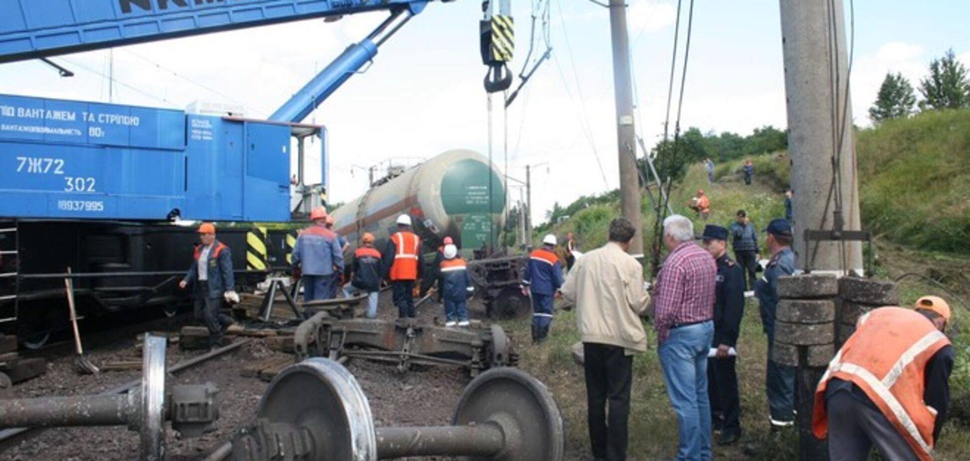 В Черкаській області з рейок зійшла цистерна з газом: пошкоджено 150 м колії