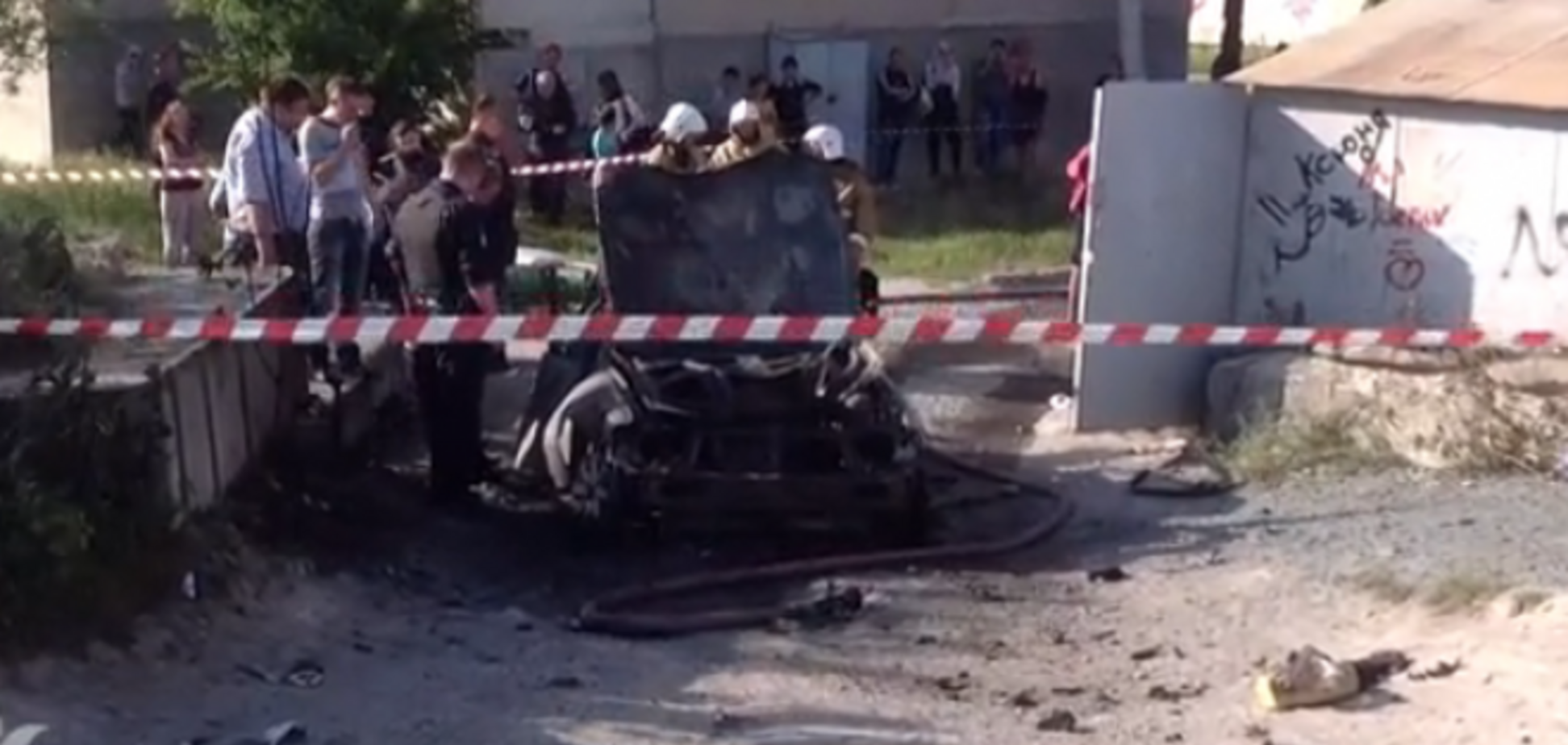 На Печерске во время инаугурации Порошенко рвануло авто с луганскими номерами