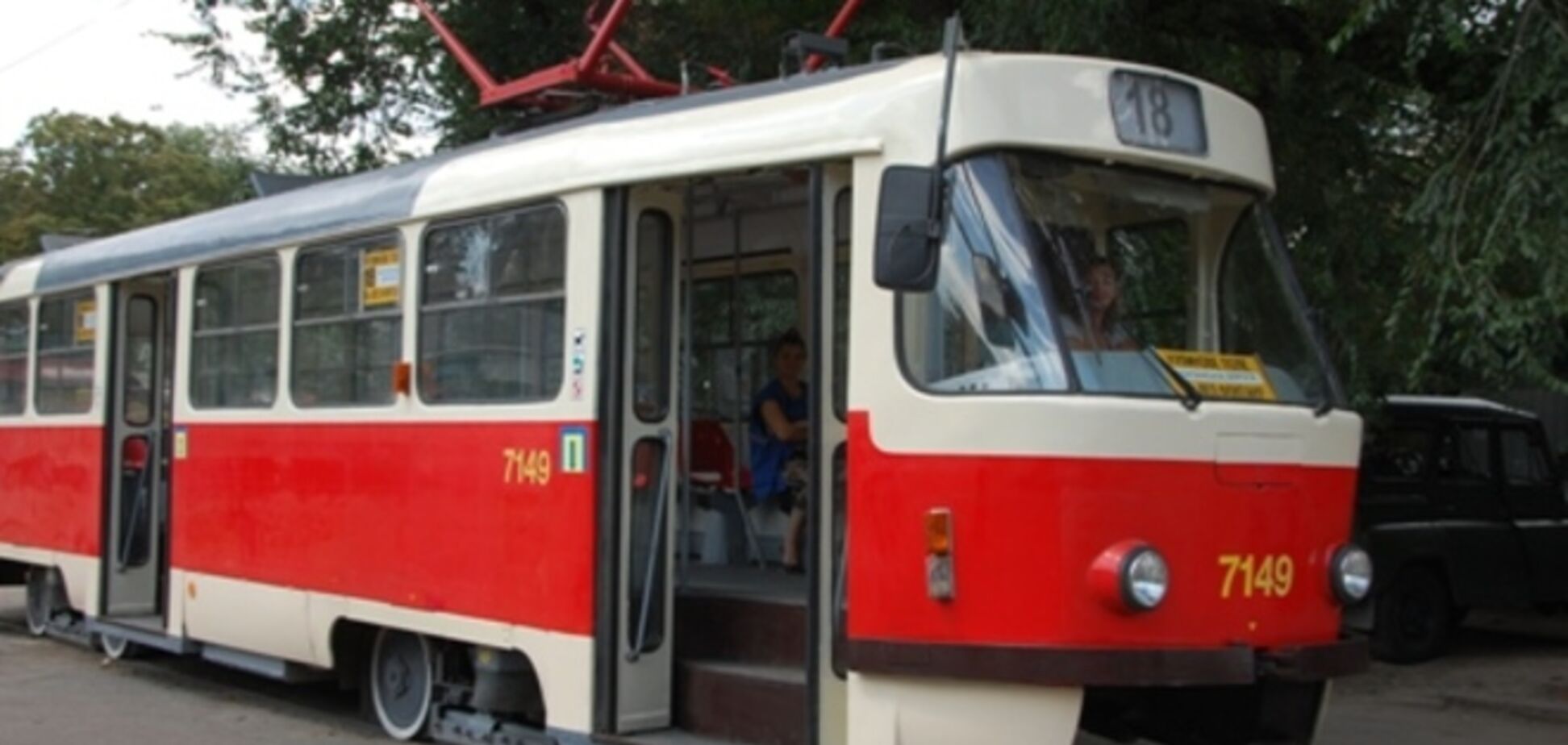 В Одессе горел трамвай с пассажирами