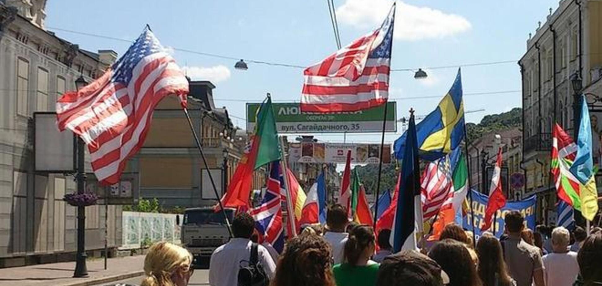 В Киеве прошел международный марш против терроризма