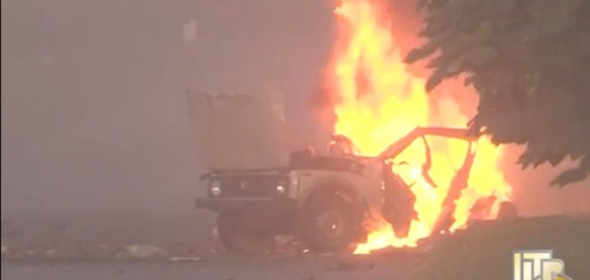 В Краматорске военные из танка уничтожили заминированный автомобиль