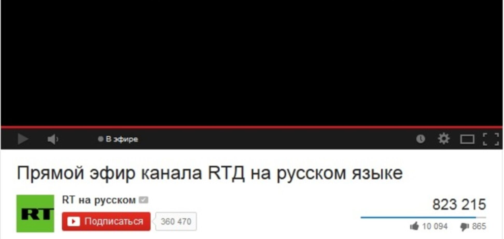 YouTube заблокировал аккаунт телеканала - 'рупора Кремля'