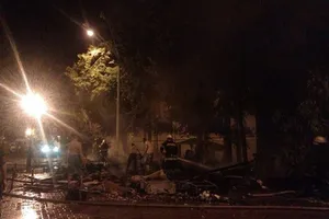 Милиция занялась расследованием пожара на Михайловской площади Киева