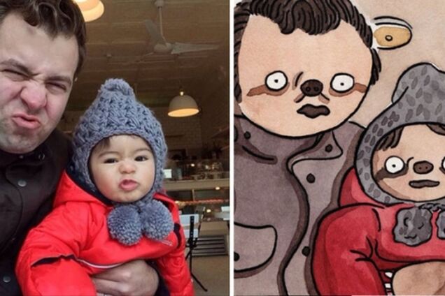 Художник берет фото людей с Facebook и превращает их в ленивцев