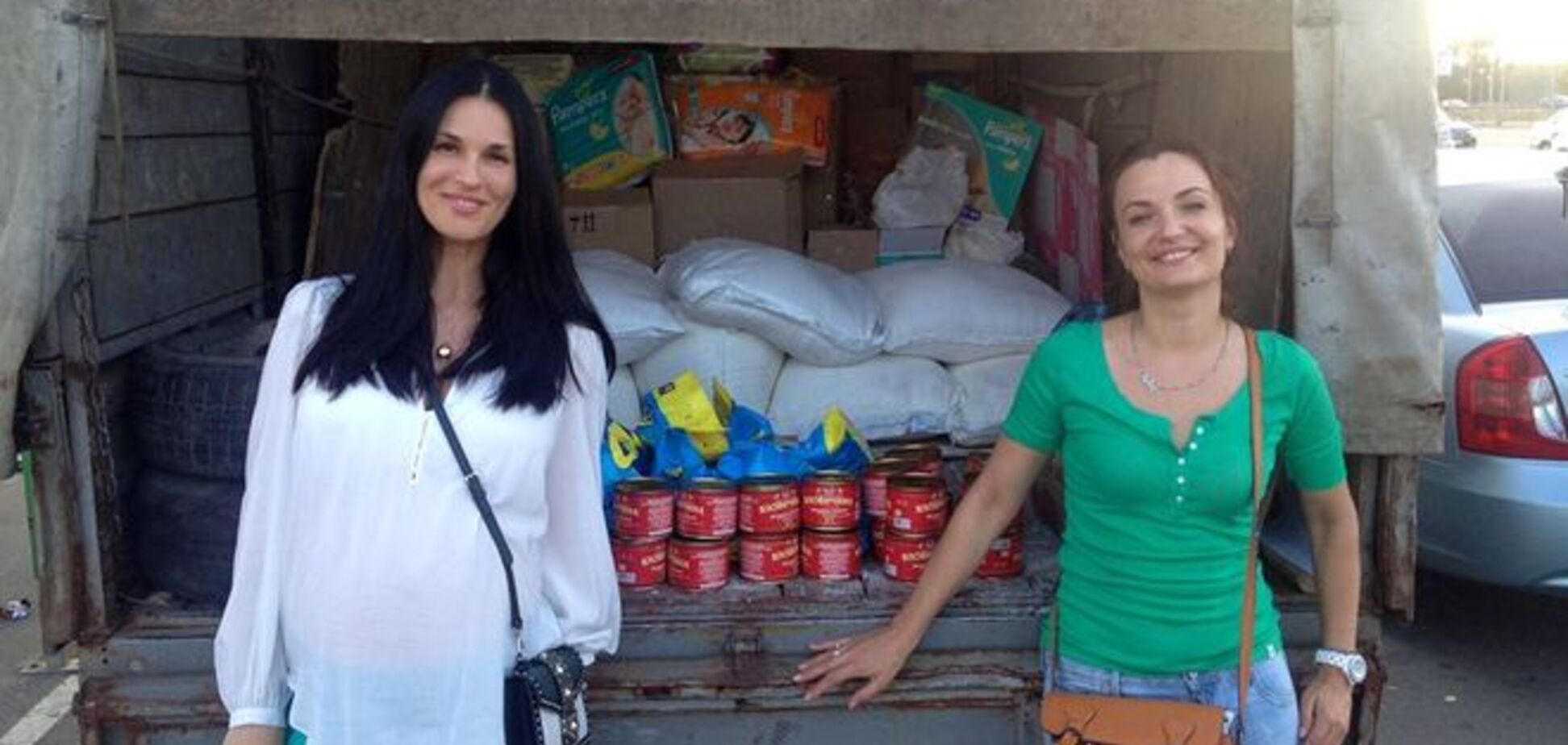 Беременная Маша Ефросинина помогает беженцам в Мелитополе