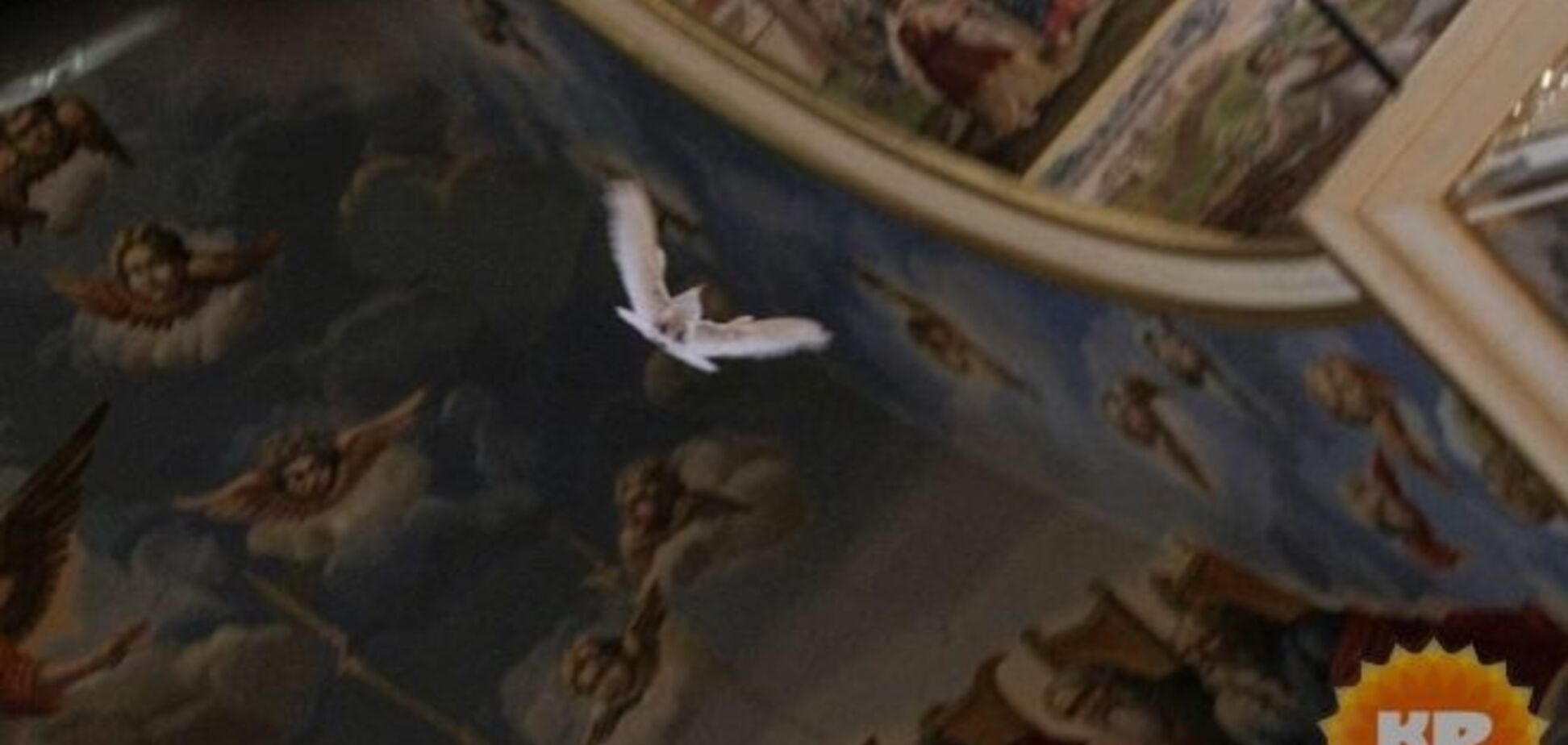 В Лавру перед первым молебном новоизбранного патриарха залетел белый голубь