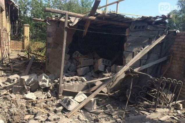 В Донецке полностью разрушены несколько жилых домов