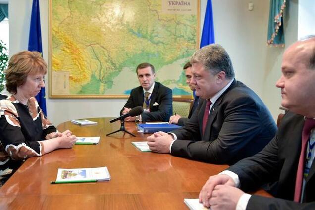 Порошенко пообещал Эштон, что соглашение между Украиной и ЕС будет ратифицировано в сентябре