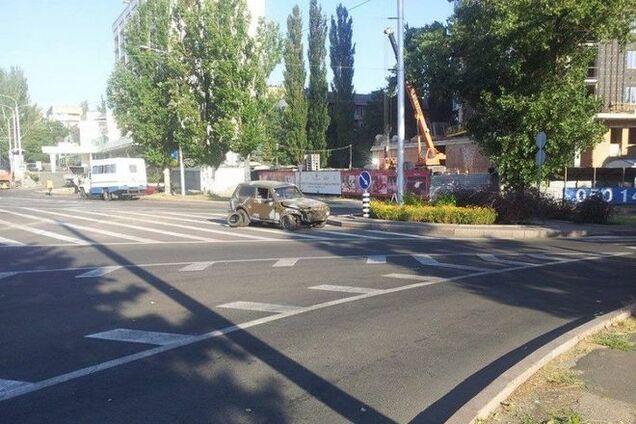 В центре Донецка террористы попали в ДТП