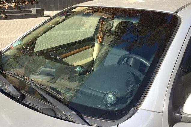 В Киеве патриоты перевоспитали водителя с георгиевской лентой