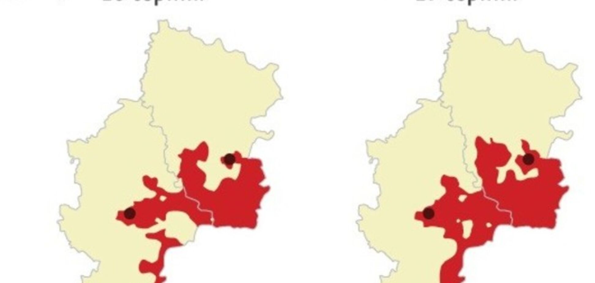 В сети показали, как трансформировался фронт на Донбассе с июня по сентябрь