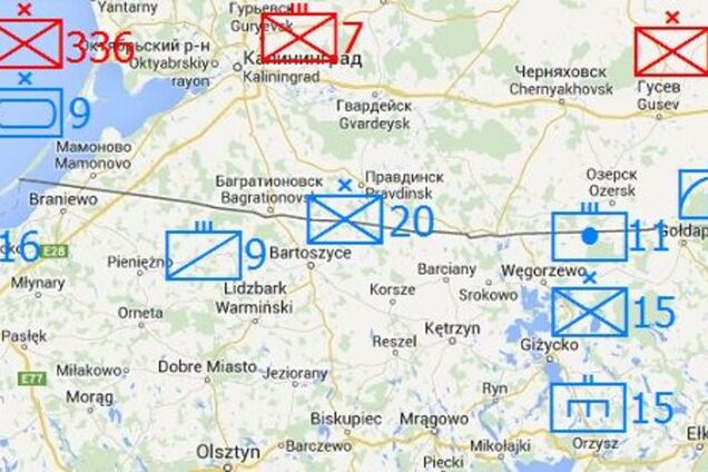 Поляки Путіну: впродовж 48 годин наші війська можуть бути під Калінінградом 