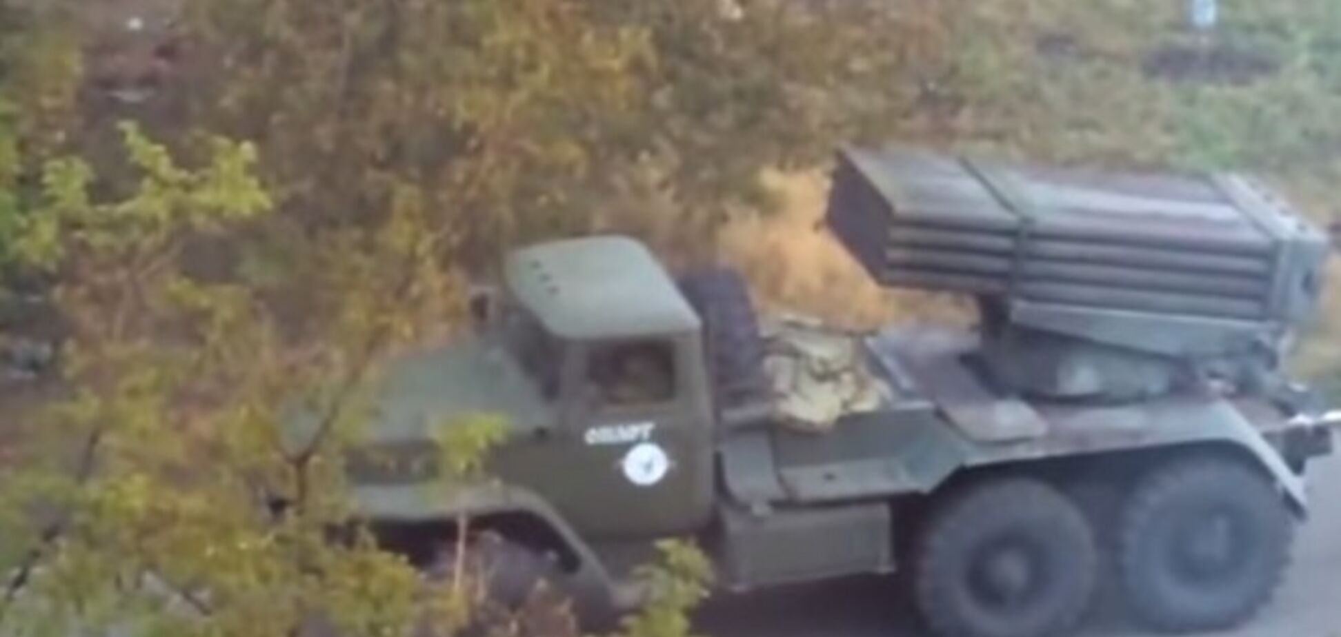 Опубликовано видео, как боевики из 'Оплота' ведут обстрел 'Градами' из жилых массивов