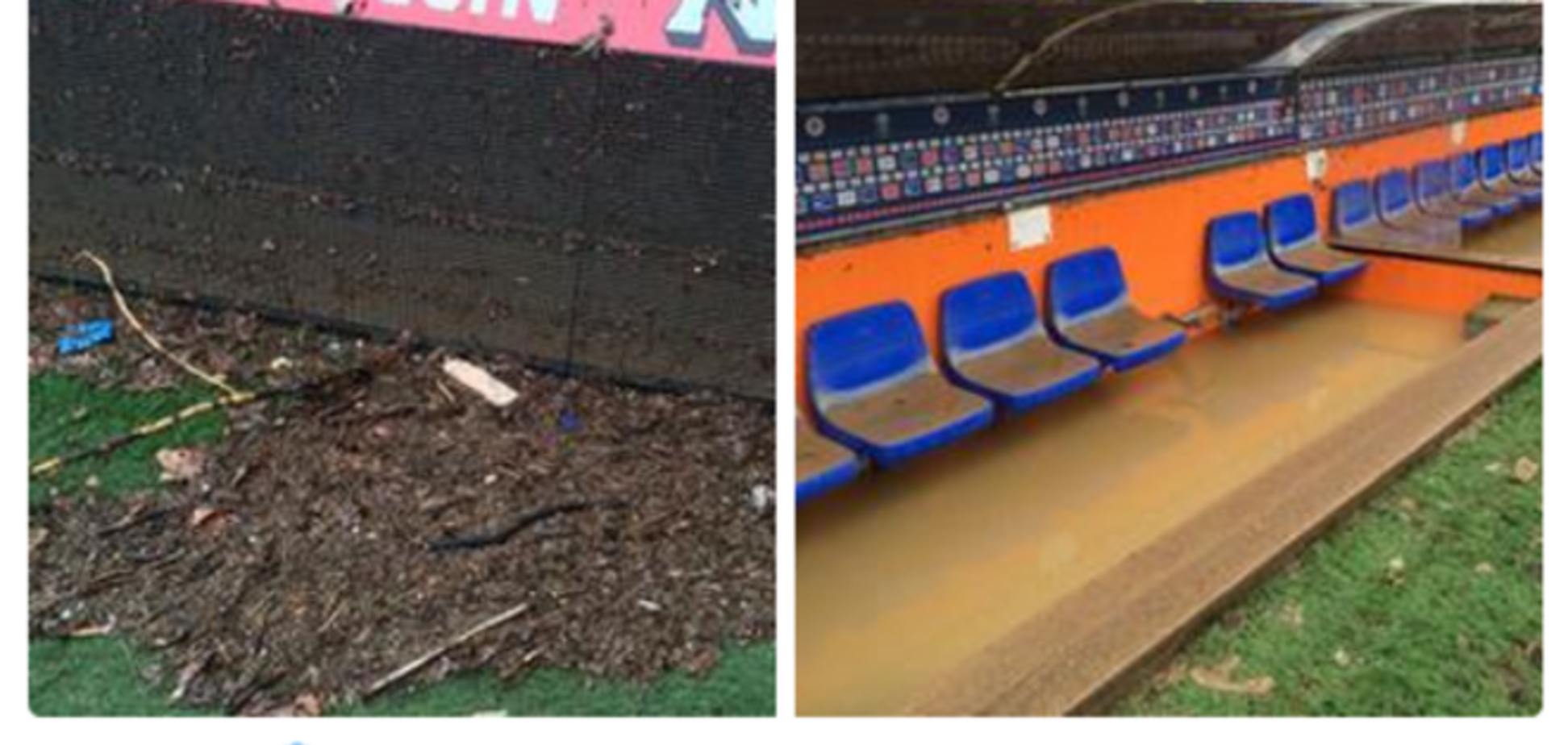 Сильные ливни затопили стадион чемпиона Франции