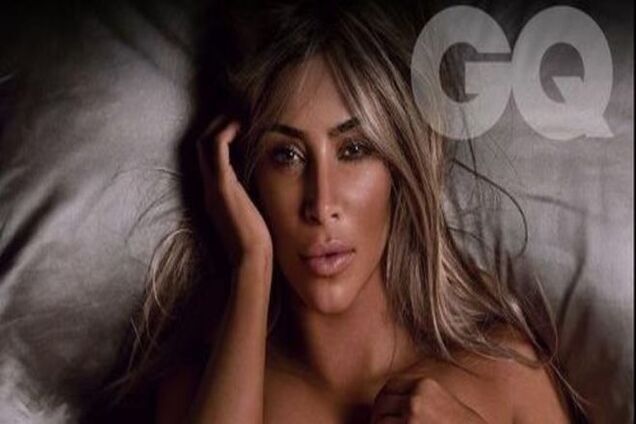 Обнаженная Ким Кардашьян в журнале GQ Великобритания