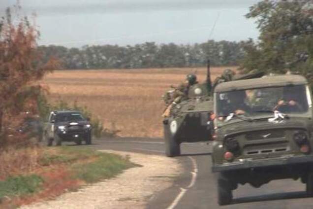 Британские журналисты сняли под Новоазовском колонну российских войск