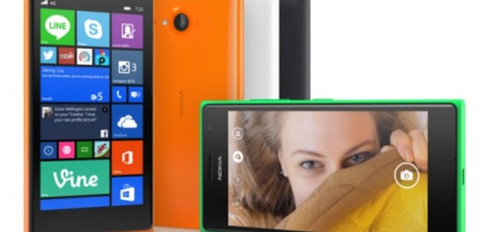Microsoft представила недорогие селфи-смартфоны