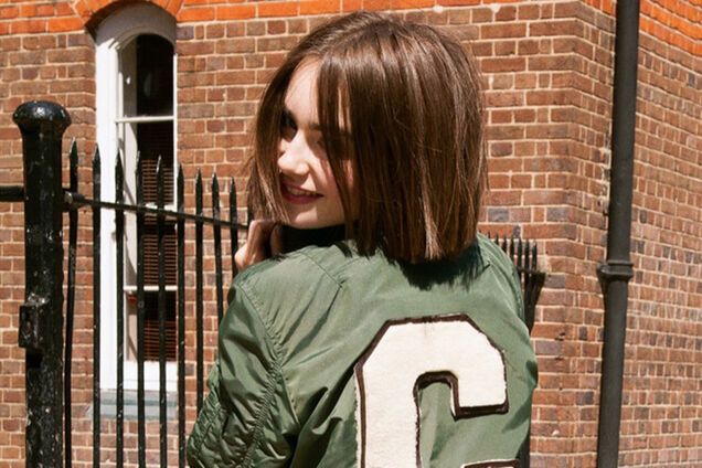 Новая стрижка Лили Коллинз и винтажно-хипстерский стиль 