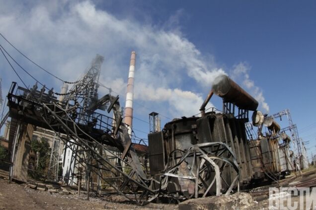 Боевики трижды били из 'Градов' по Счастьинской ТЭС – штаб АТО