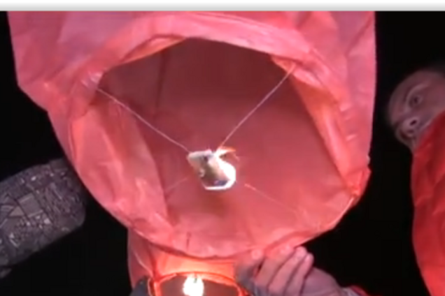 В Харькове почтили память погибших под Волновахой запуском небесных фонариков: видеофакт