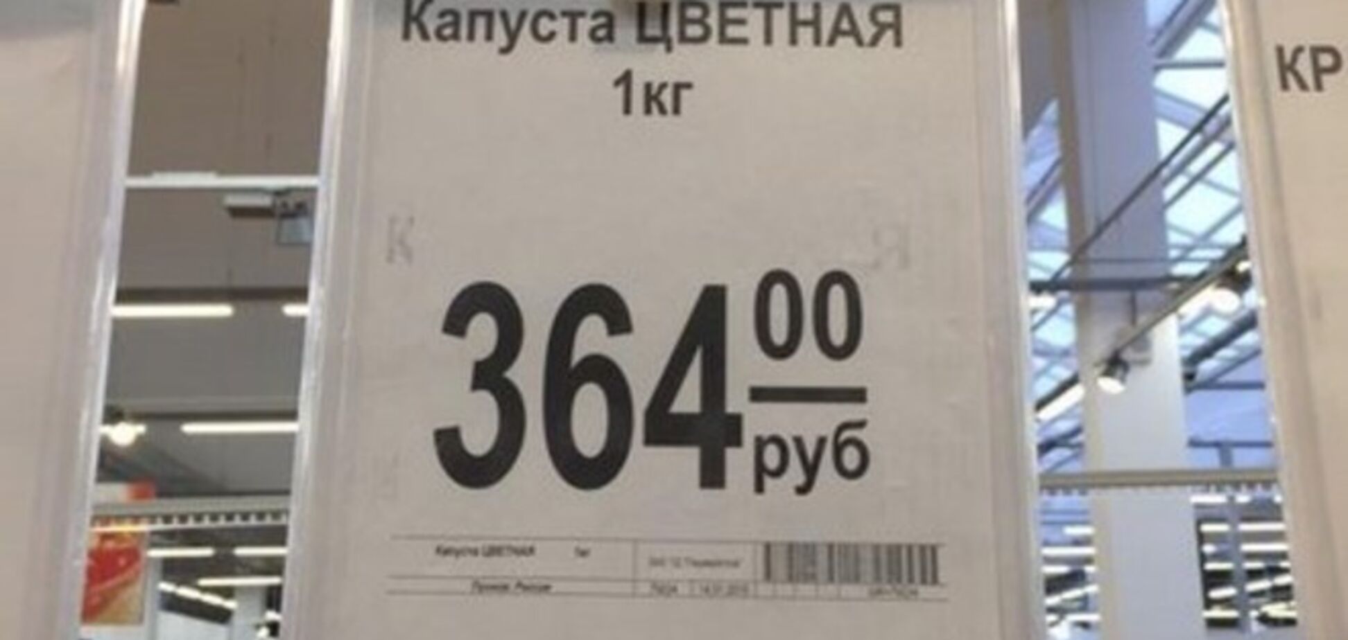В России взвинтили цены на продукты до космического уровня:фотофакт