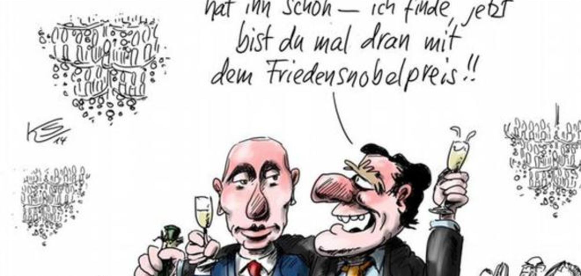 Карикатура на 'миротворця' -Путіна визнана кращою на конкурсі в Німеччині: фото роботи