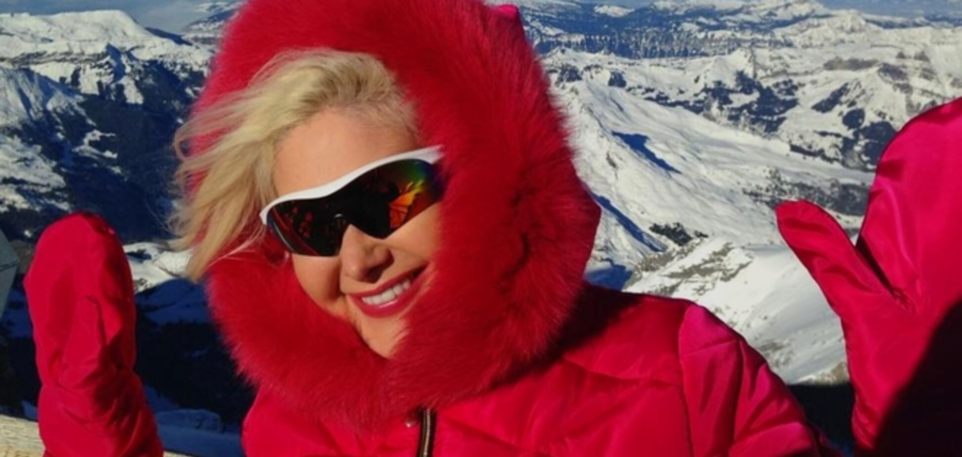 Бужинская на Новый год училась кататься на лыжах в Швейцарии