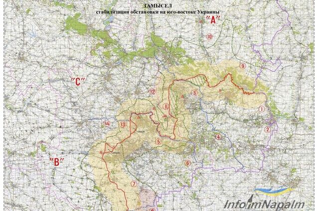 СМИ опубликовали точную карту разграничения сил на Донбассе