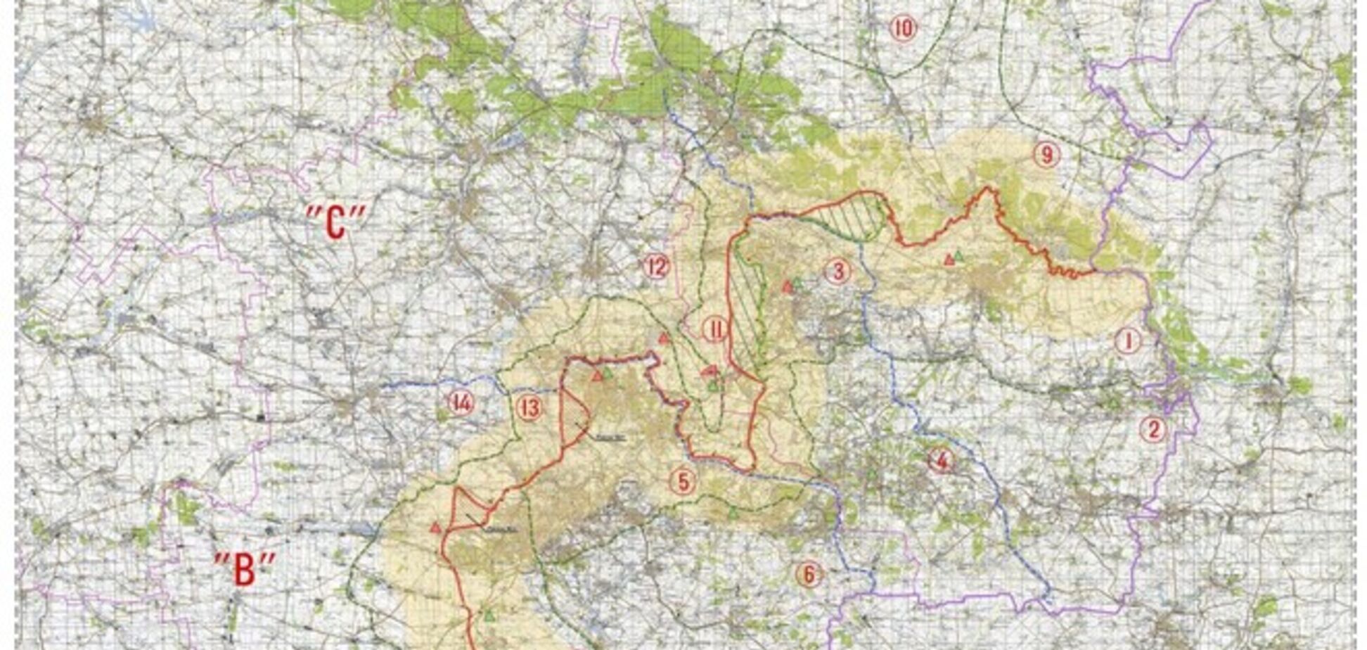 СМИ опубликовали точную карту разграничения сил на Донбассе