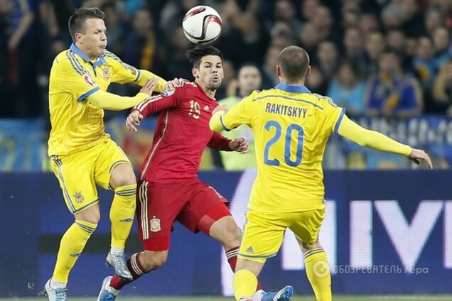 Сборная Украины обидно проиграла Испании в матче Евро-2016