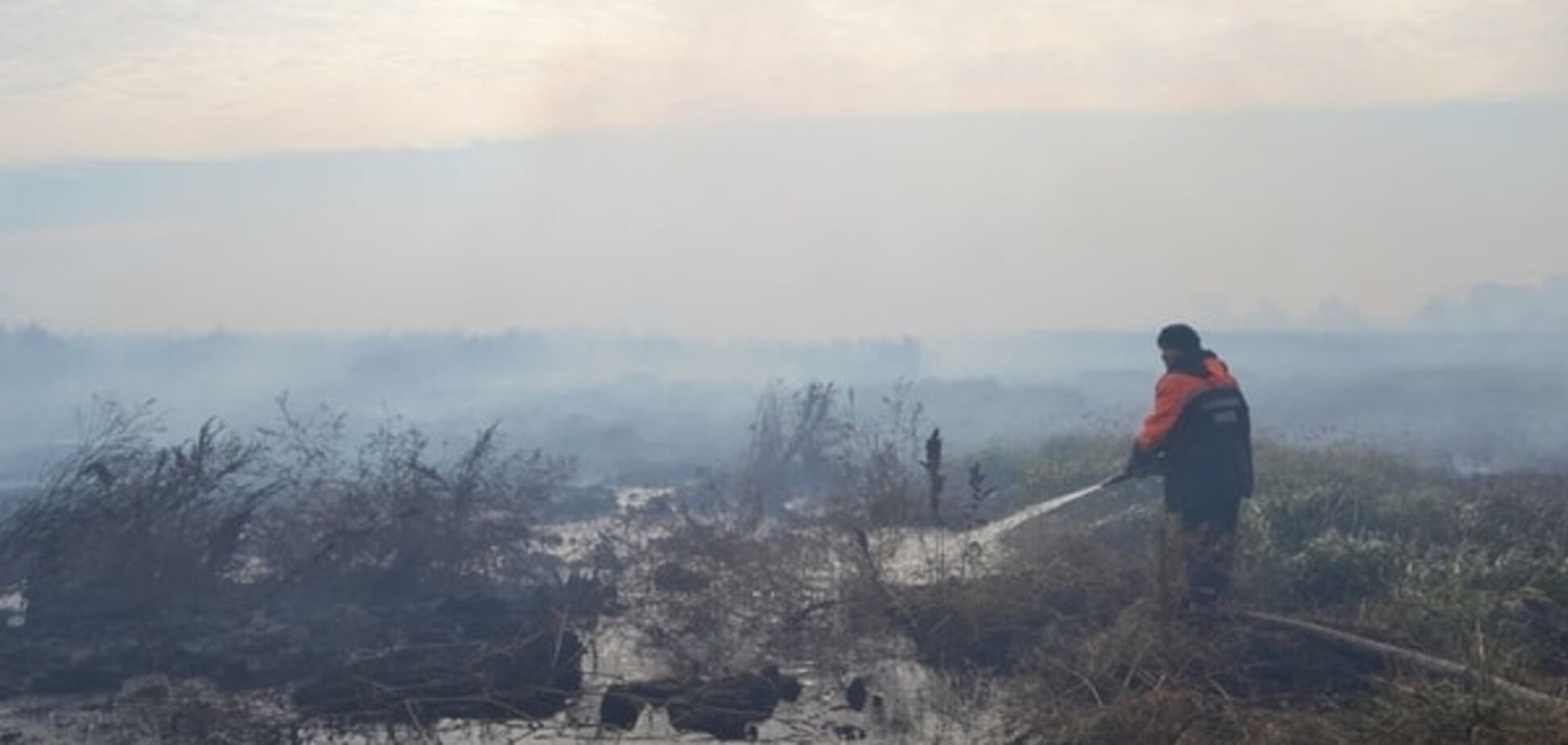 Торфяные пожары под Киевом охватили 20 гектаров
