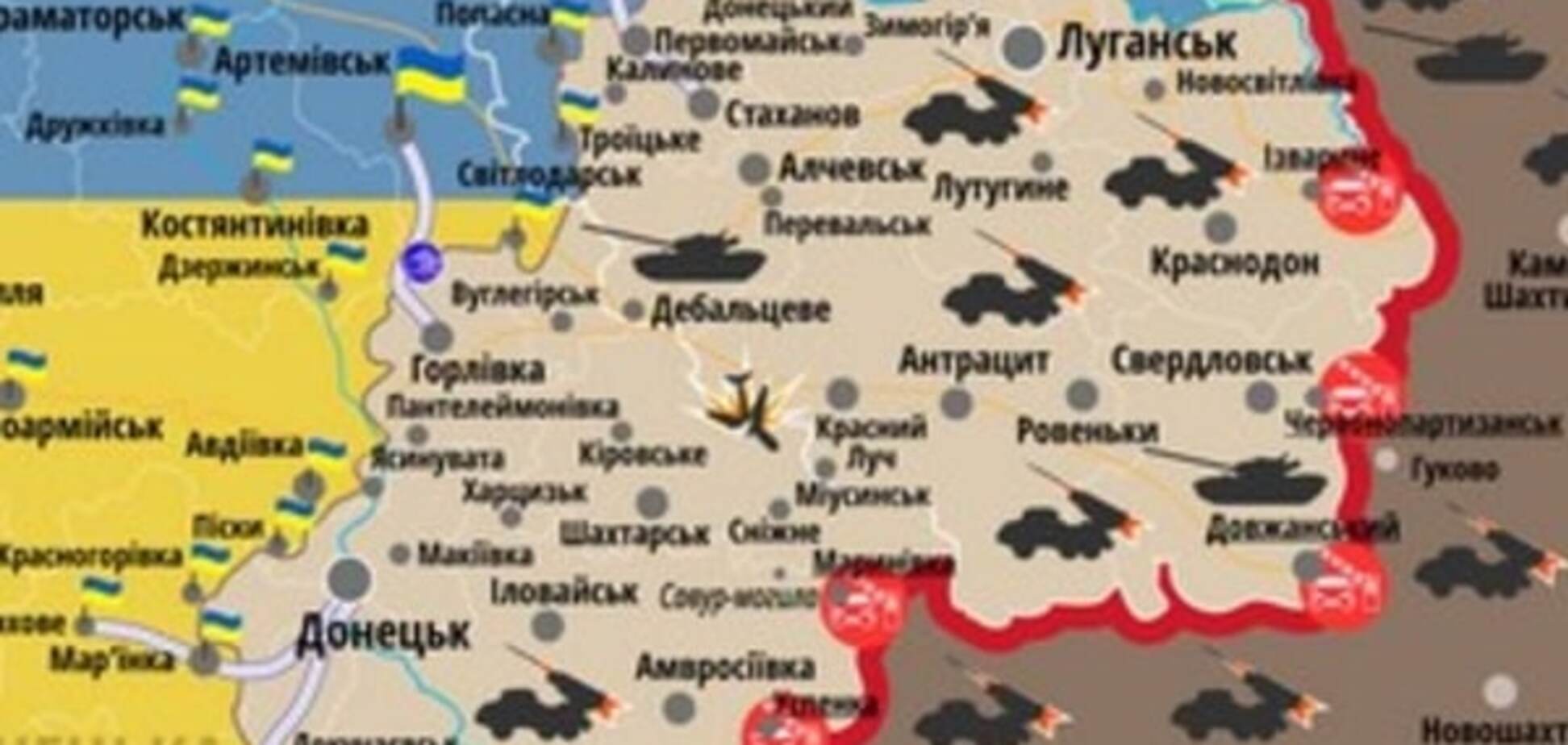 На Донбассе впервые за две недели зафиксирована абсолютная тишина: карта АТО