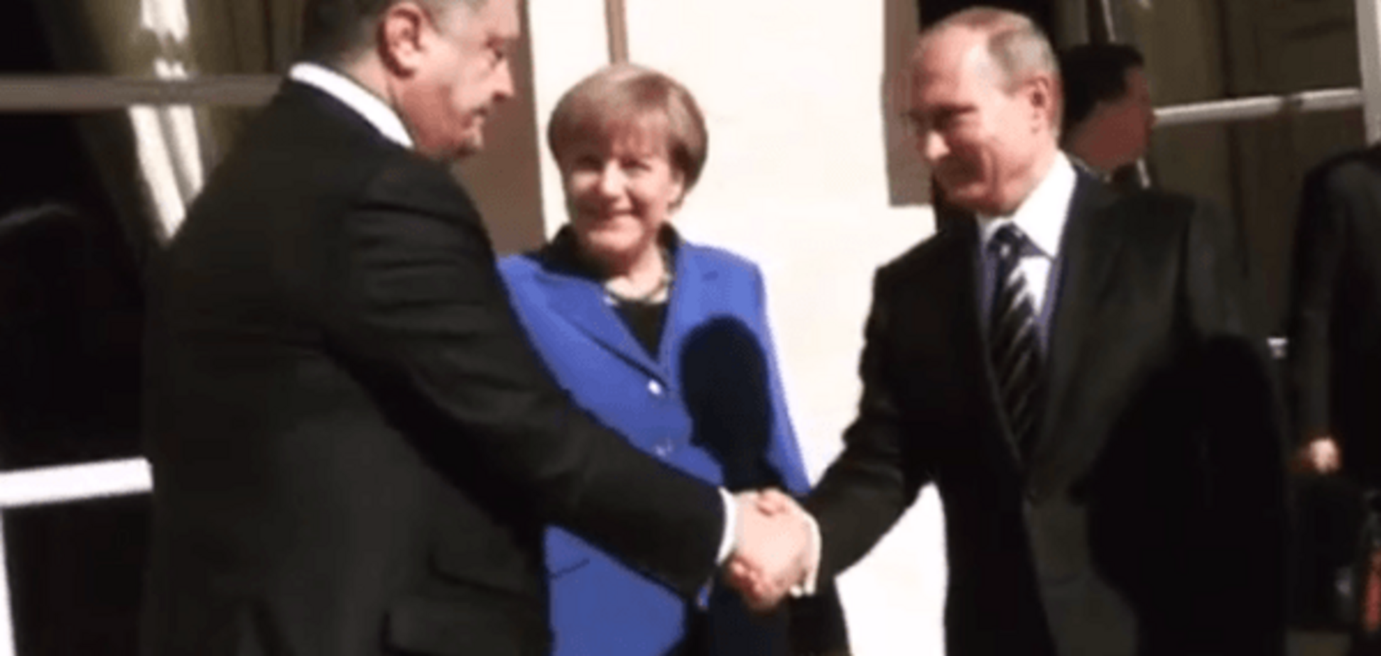 Меркель попросила Путина и Порошенко пожать руки: видеофакт