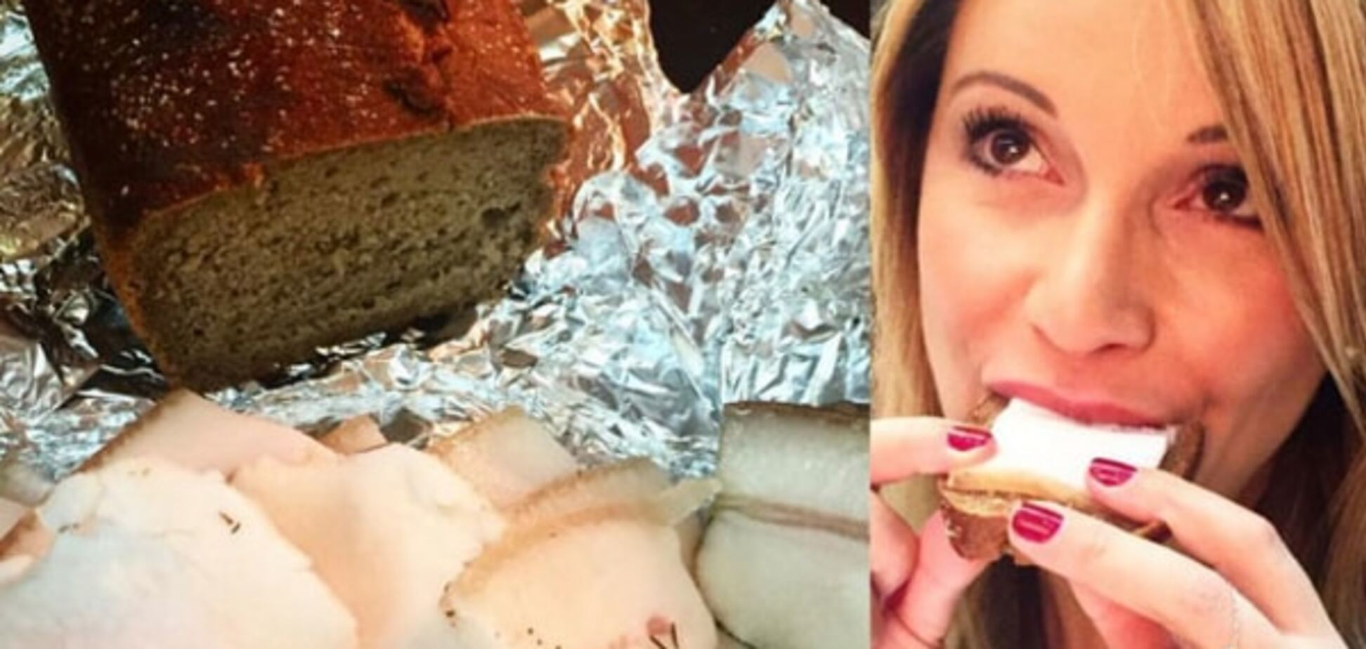 Российская певица Ольга Орлова показала, как наслаждается 'контрабандным' салом