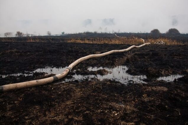 Пожары на торфяниках под Киевом охватили 9 районов