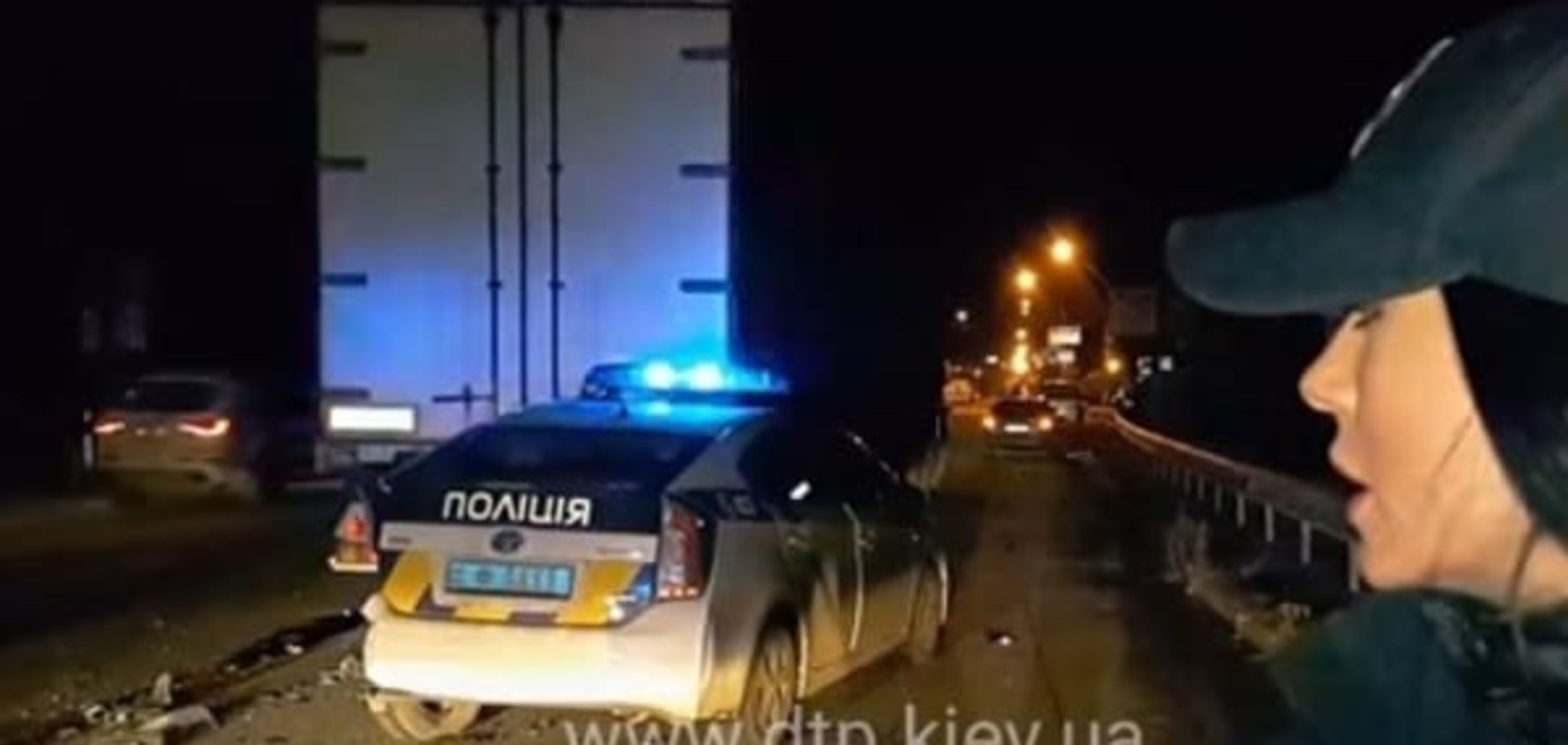 В Киеве попал в ДТП патрульный автомобиль полицейской Милевич